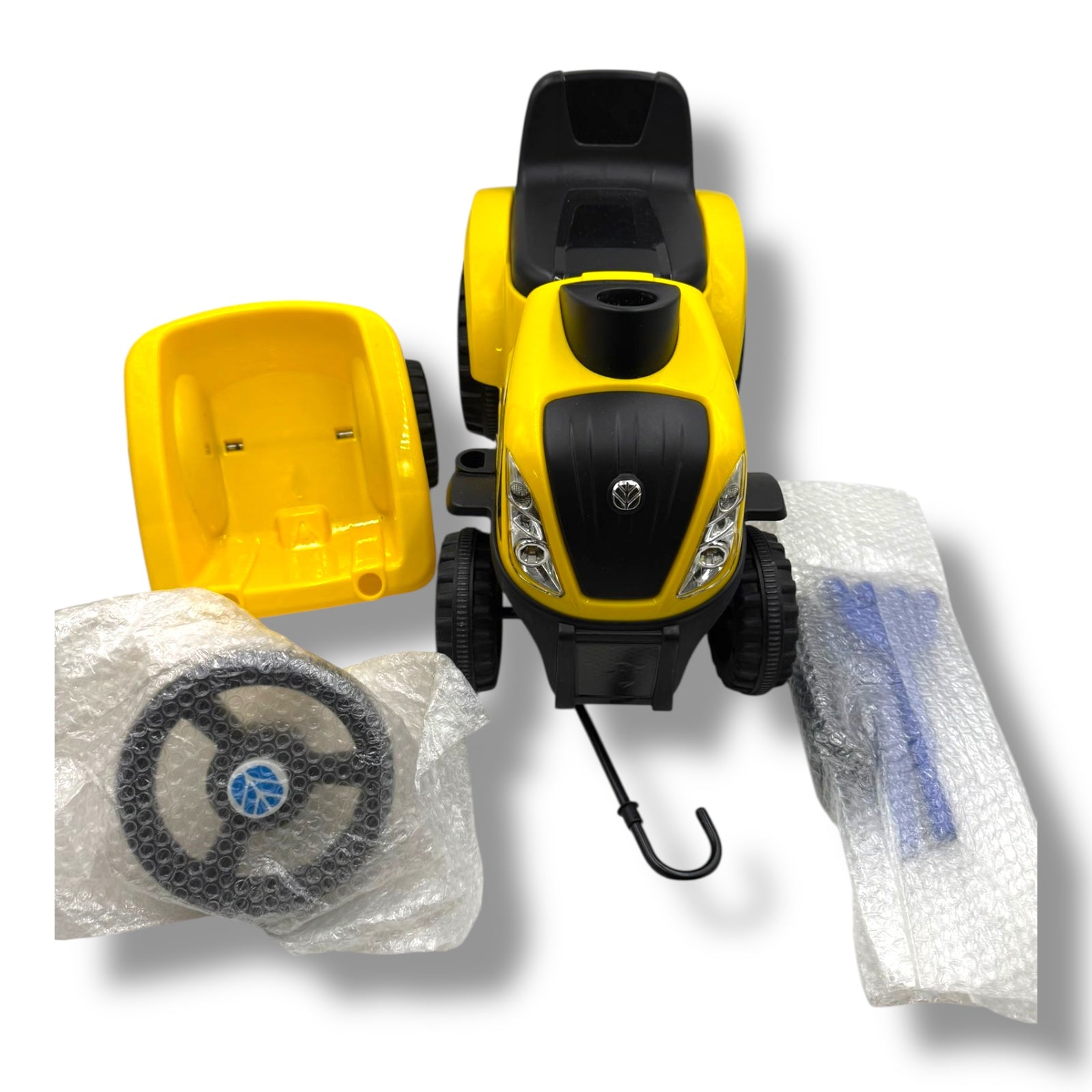 Traktor New Holland Rutschauto mit Anhänger - Lizenzierter Traktor Buggy mit Rechen und Schaufel