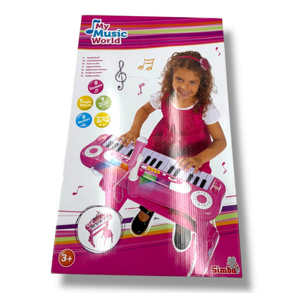 Simba – My Music World Girls Standkeyboard | 31 Tasten | Mit Licht - und Soundeffekten | Höhe: 55 cm | Ab 3 Jahren