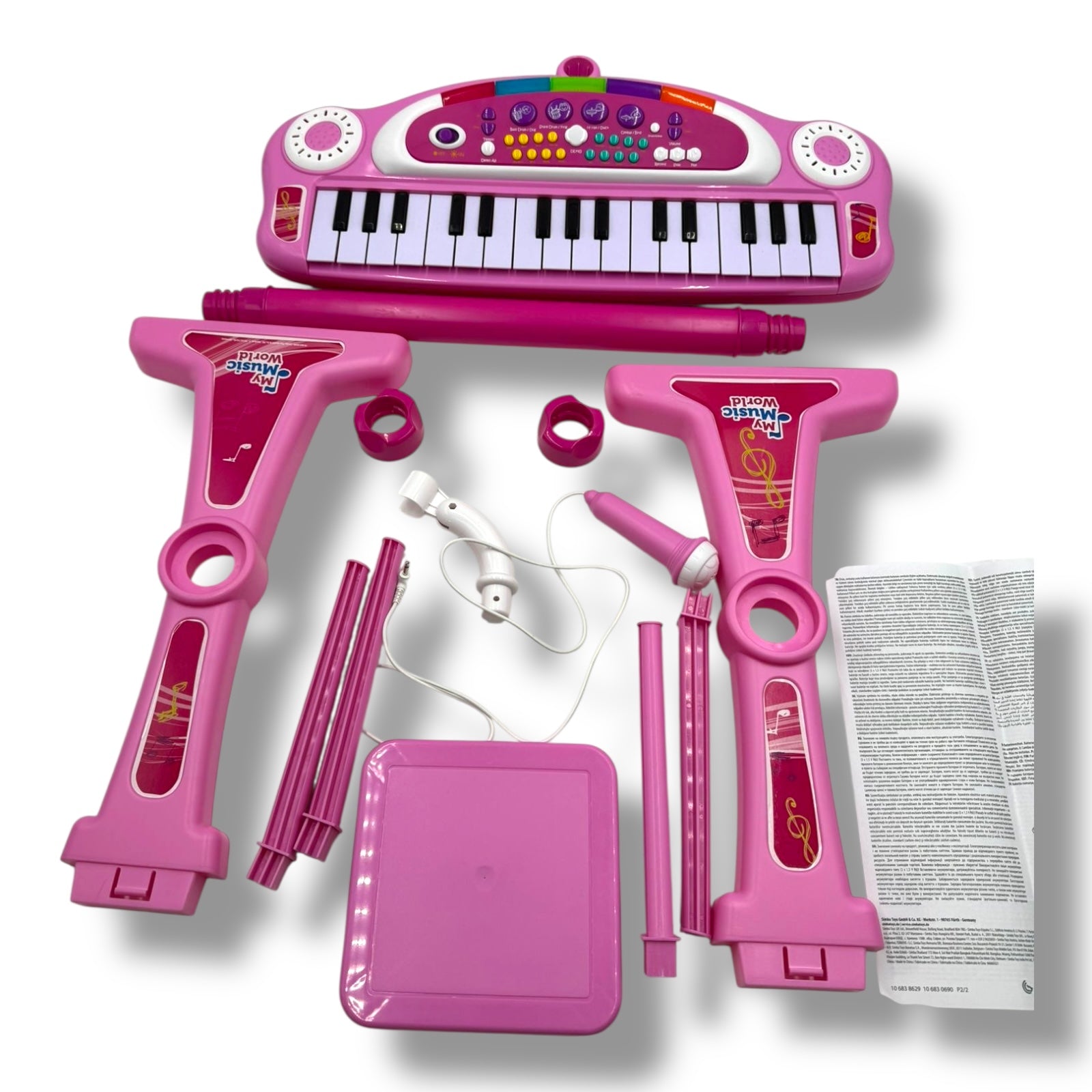 Simba – My Music World Girls Standkeyboard | 31 Tasten | Mit Licht - und Soundeffekten | Höhe: 55 cm | Ab 3 Jahren