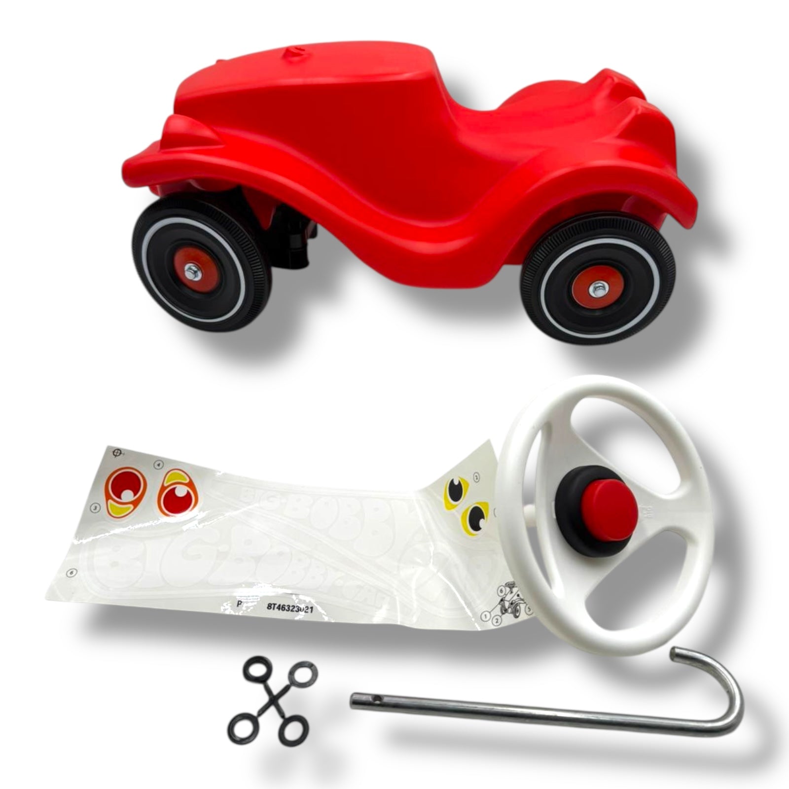 BIG - Bobby - Car Classic – Klassisches Rutschfahrzeug für Jungen &amp; Mädchen | Belastbar bis 50 kg |
