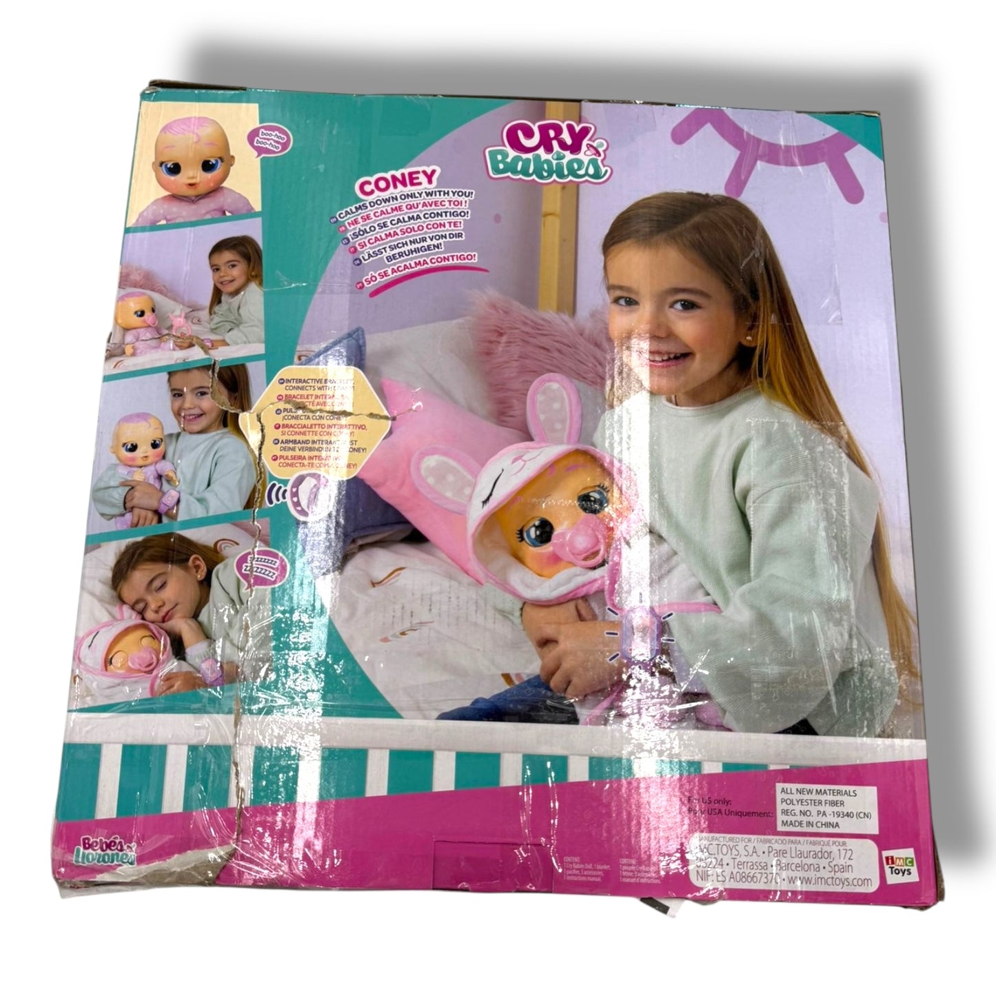 Cry Babies Magic Tears Newborn Coney - Deluxe interaktive Puppe Neugeborenen Puppe mit einem magischen Armband
