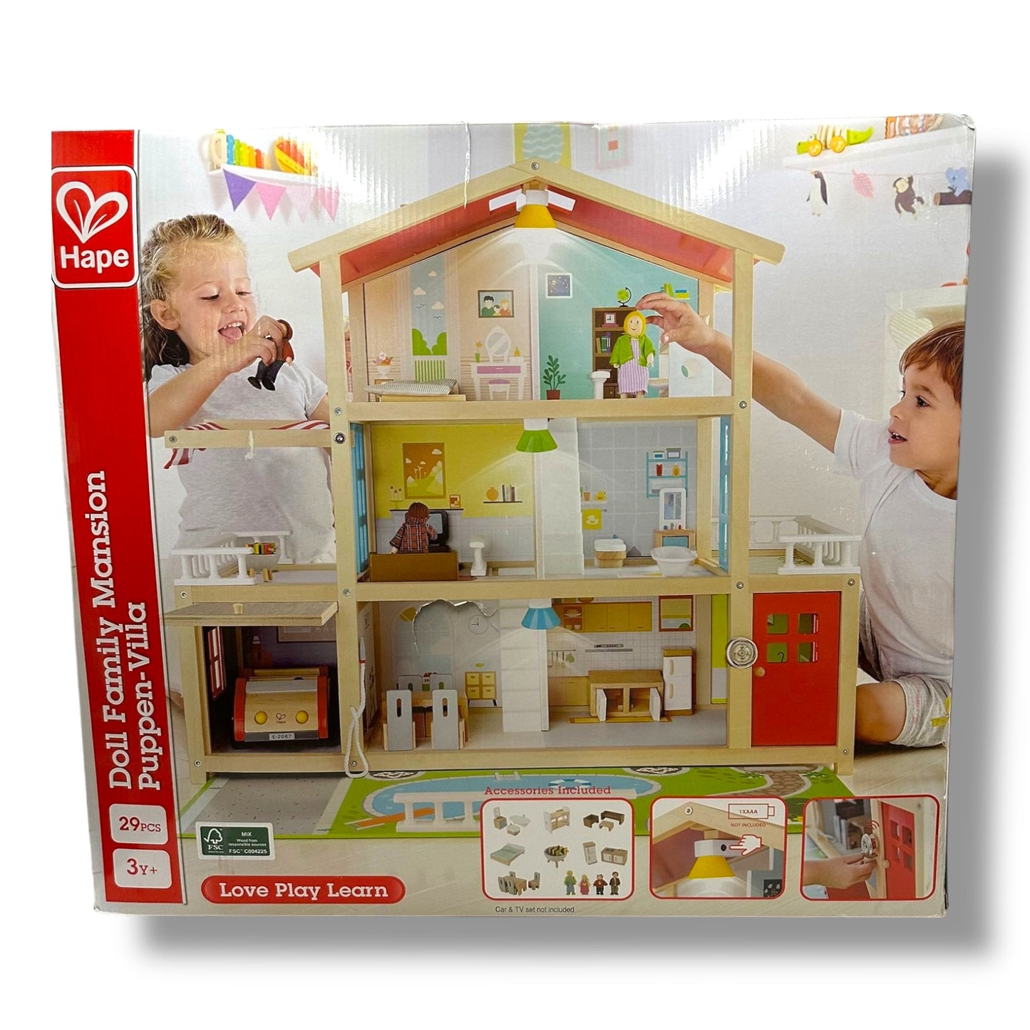 Hape Puppen - Villa | Preisgekröntes Puppenhaus aus Holz