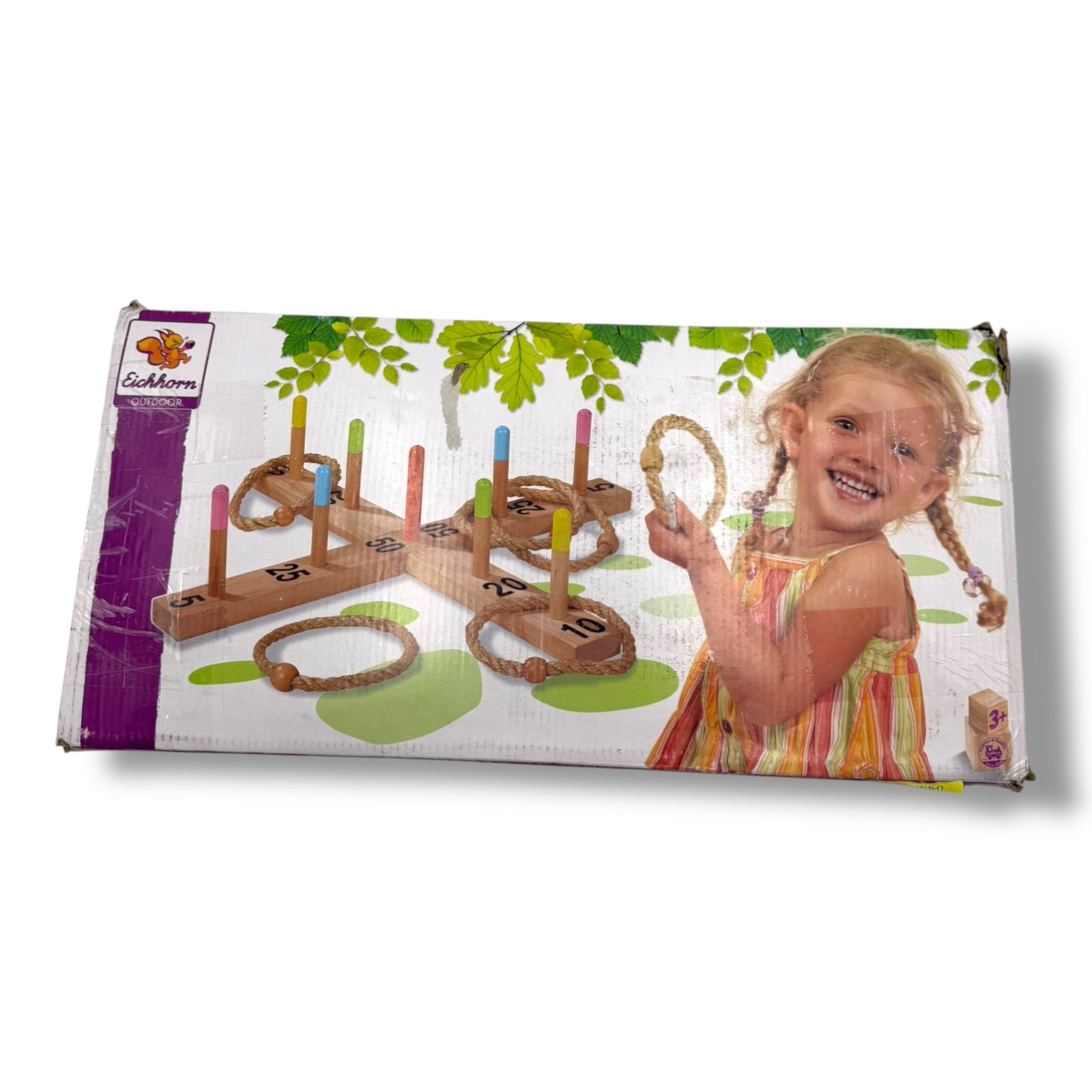 Eichhorn 100004505 – Outdoor Ringwurfspiel aus Holz