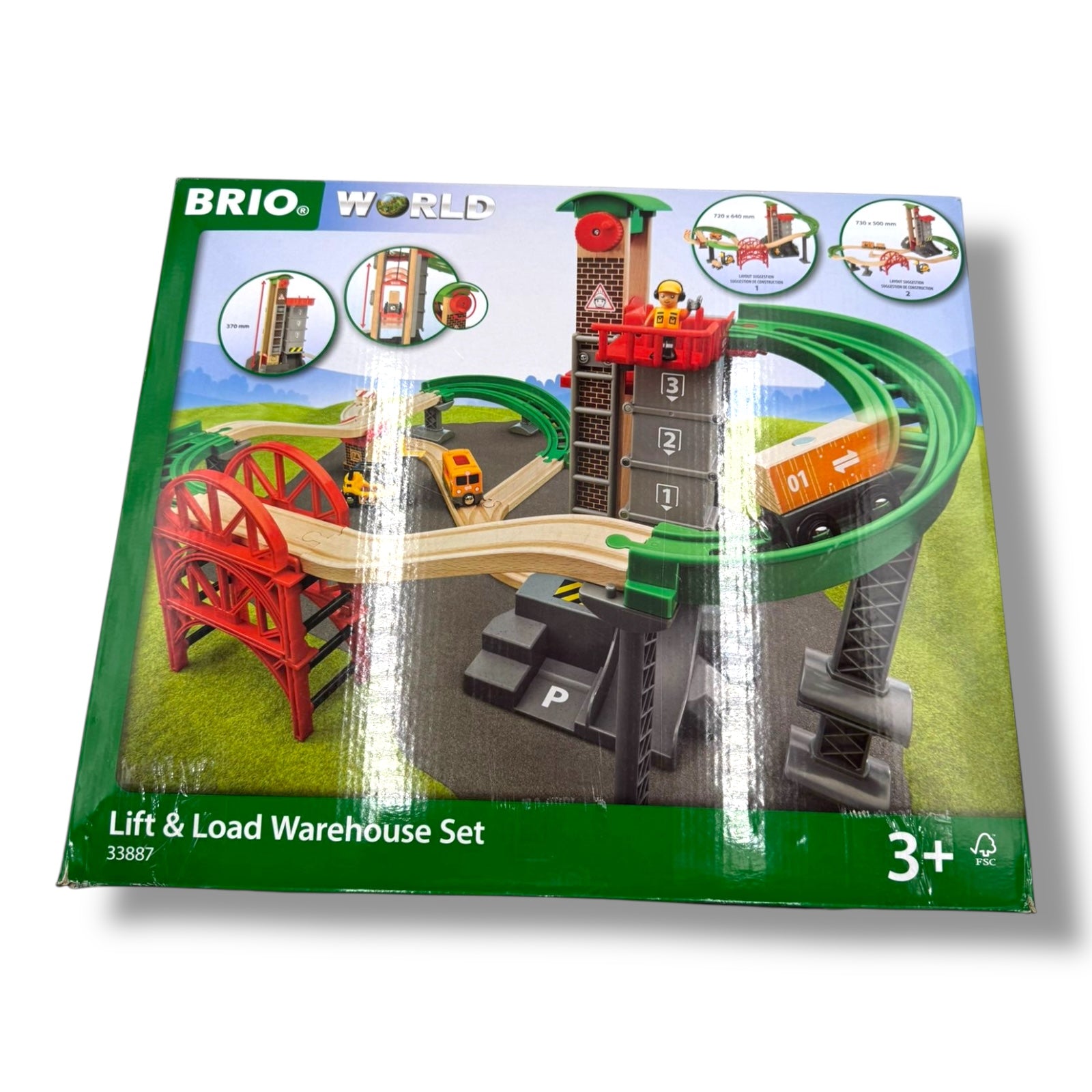 BRIO World 33887 – Großes Lagerhaus - Set mit Aufzug