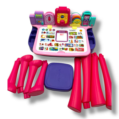 VTech 5 - in - 1 Magischer Schreibtisch – Pink – Interaktiver Lern - und Spieltisch