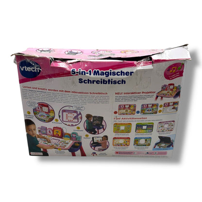 VTech 5 - in - 1 Magischer Schreibtisch – Pink – Interaktiver Lern - und Spieltisch