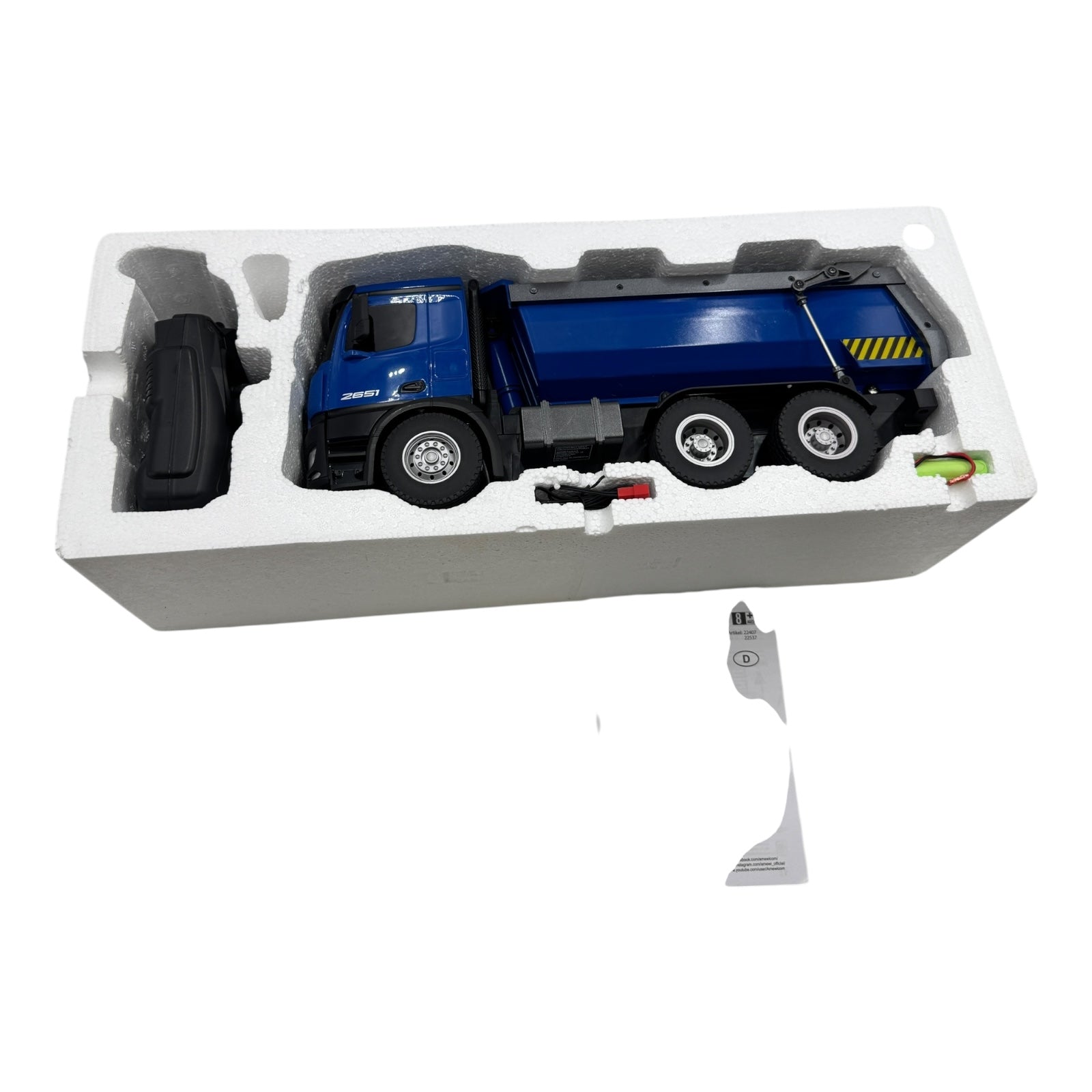 Amewi Arocs Lizenz LKW Kipper 2,4GHz RTR – Blau (22537)