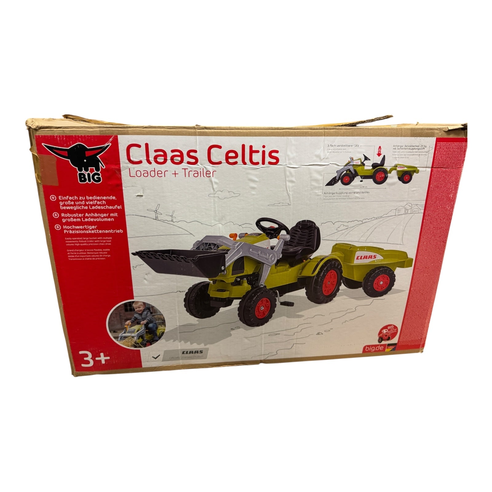 BIG – Claas Celtis Loader mit Anhänger
