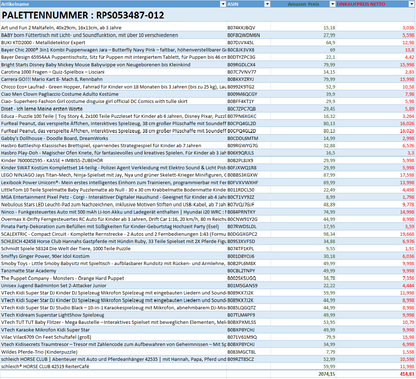 Spielzeug  Retouren Palette / Restposten Spielzeug Paletten