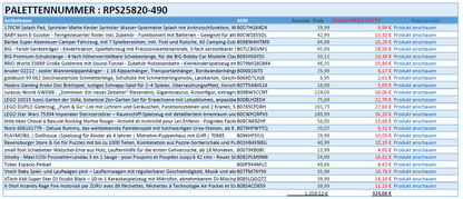 Spielzeug Retouren Palette / Restposten Spielzeug Paletten
