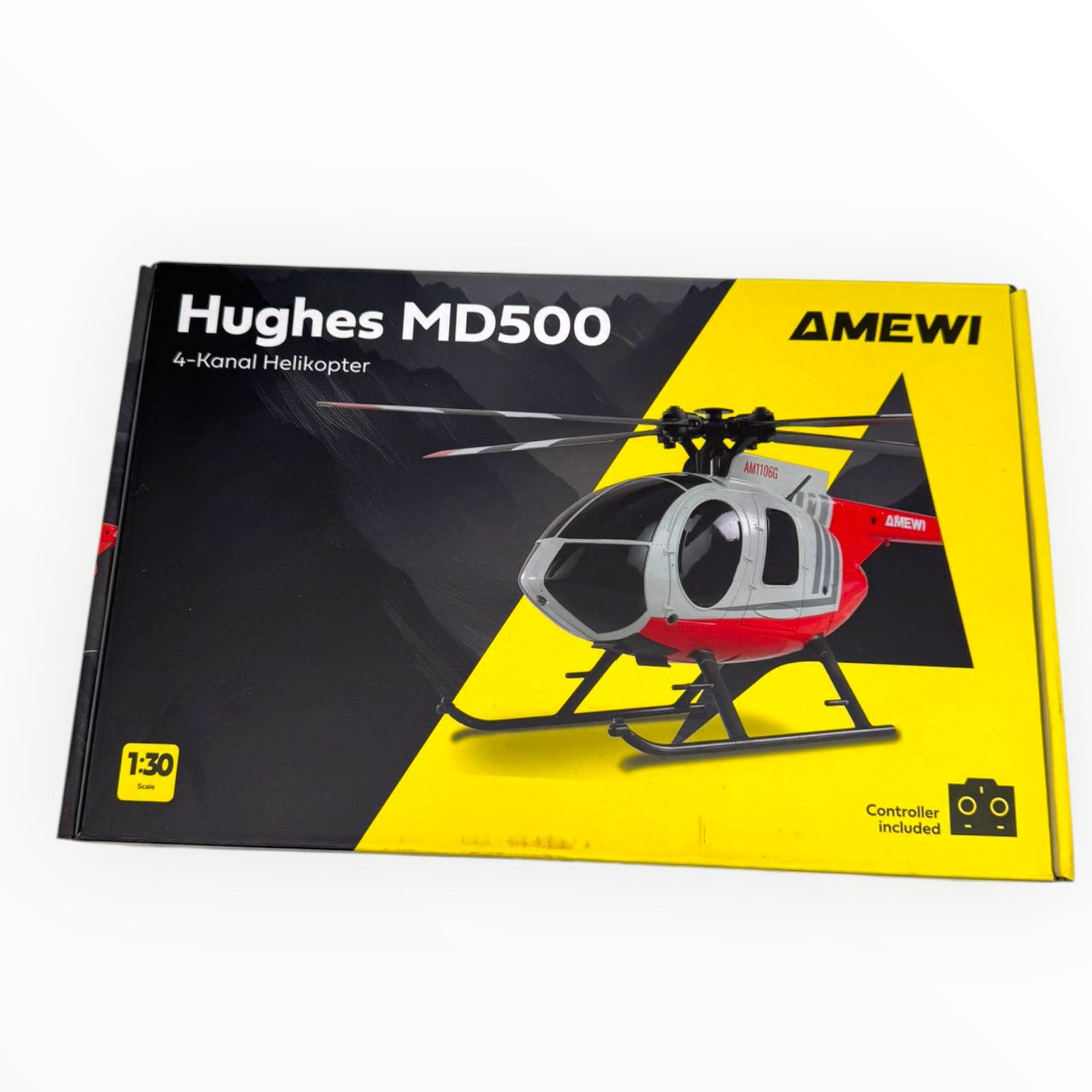 Amewi Hughes MD500 Helikopter Zivil – 4-Kanal 6G RC Hubschrauber (Rot/Hellgrau) - Spielzeug & Spielwaren | ReplayToys Deutschland
