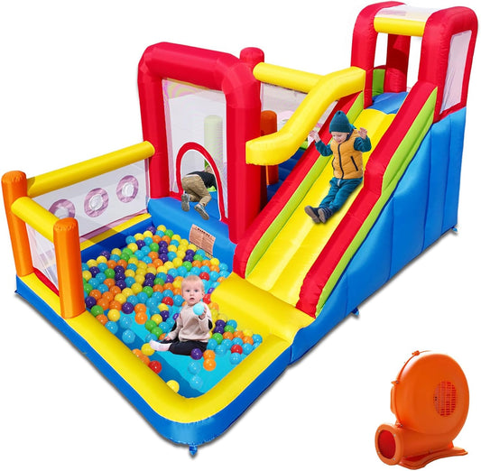 Baralir Hüpfburg mit Rutsche &amp; Kletterwand – Indoor &amp; Outdoor Spielspaß - Spielzeug & Spielwaren | ReplayToys Deutschland