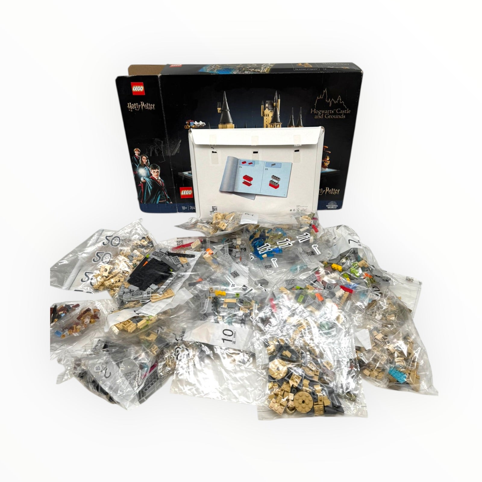 LEGO Harry Potter Hogwarts Castle set (76419) featuring detailed castle grounds, ideal for adult collectors.