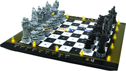 Lexibook Harry Potter electronic chess game CG3000HP with lights and sound effects, featuring a magical chessboard.