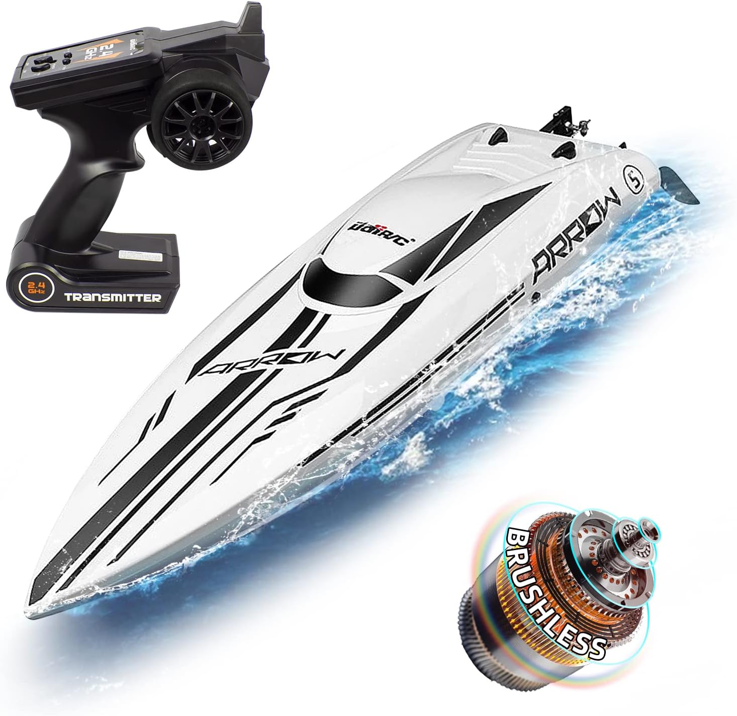 Ulifance RC Boot Brushless – 48 km/h High-Speed Boot für Pool & See (Weiß) - Spielzeug & Spielwaren | ReplayToys Deutschland